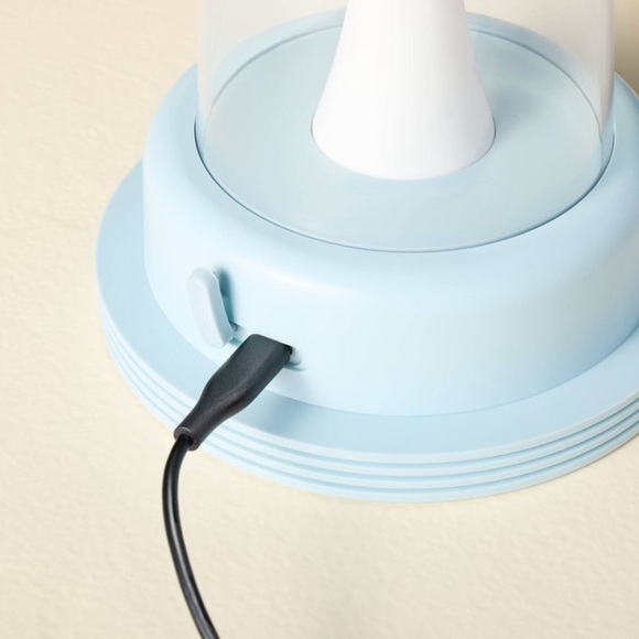 NWT! Hearth & Hand with Magnolia Portable LED Table Lantern Light Blue - Picture 3 of 6